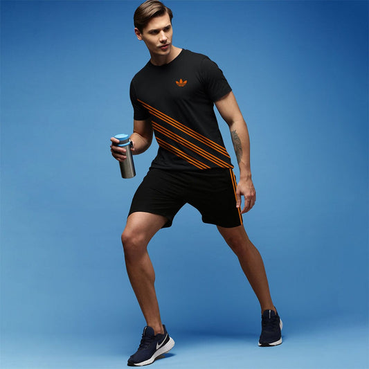 Cross Three Stripes Moisture Wicking Men Track Pair