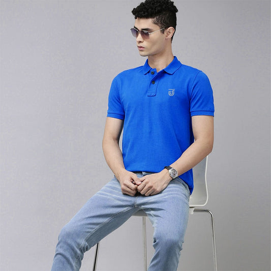 Jupiter Basic Left Chest Logo Office Cotton Polo