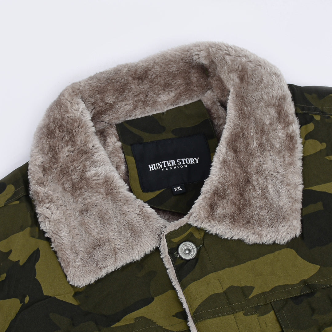 Imported Fur Lining Camouflage Jackets For Men