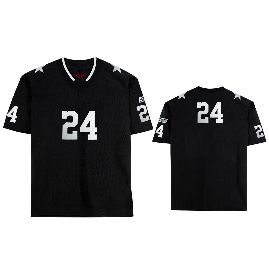 Jupiter Sporty Style Oversized No 24 Baseball Tee Shirt