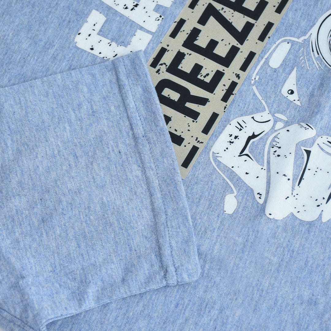 Jupiter Men's Oversized Off Shoulder Time Freeze Print Tee Shirt