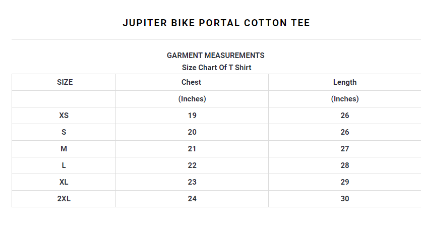 Jupiter bike portal cotton tee