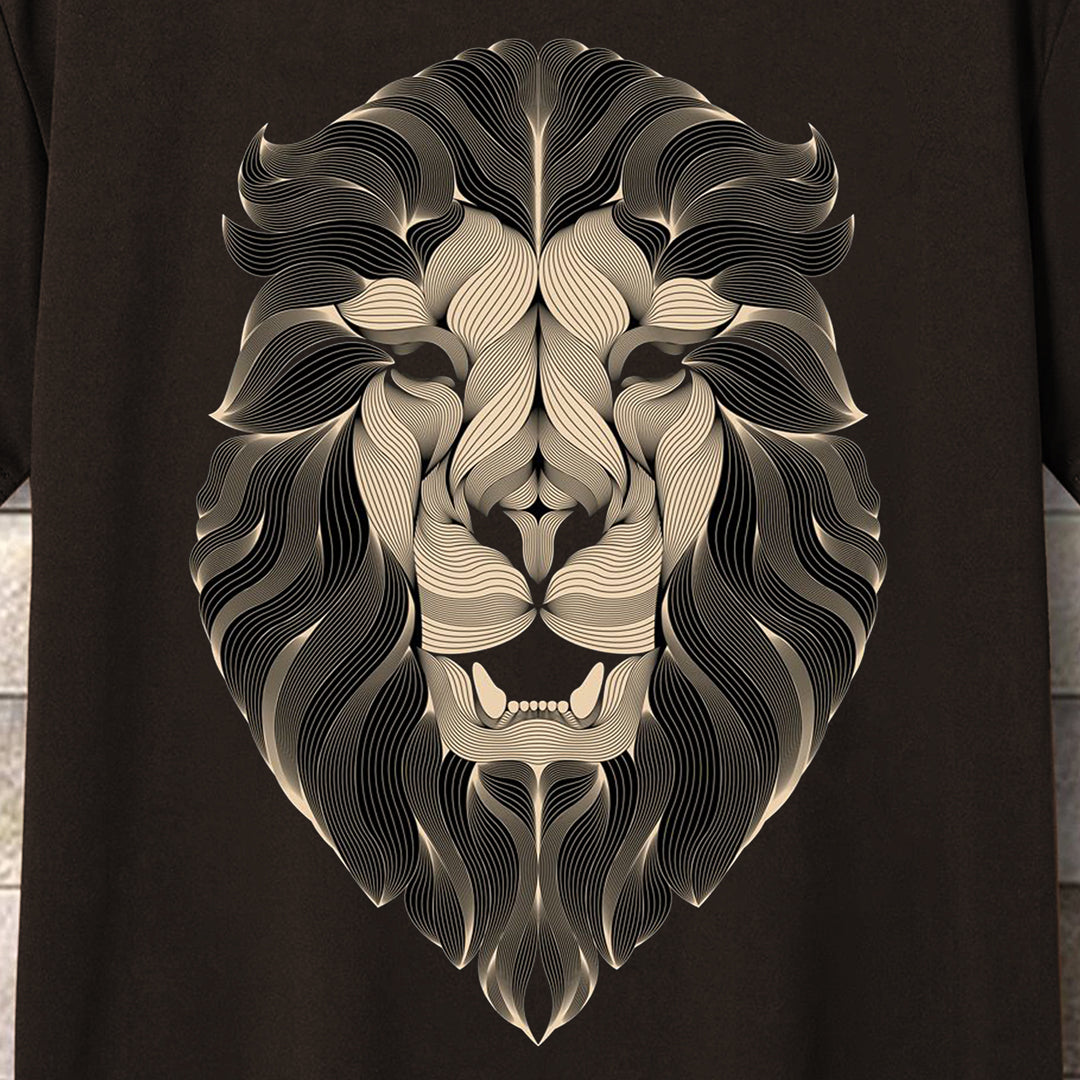 Jupiter Royal Lion Cotton Graphic Tee For Men