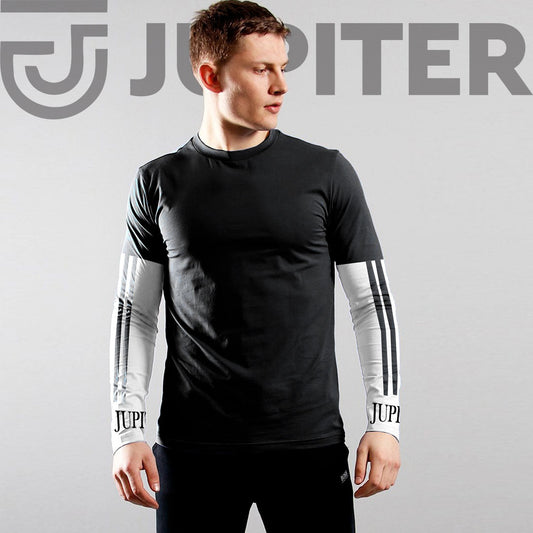 Jupiter Contrast Long Sleeve Crew Neck Tee