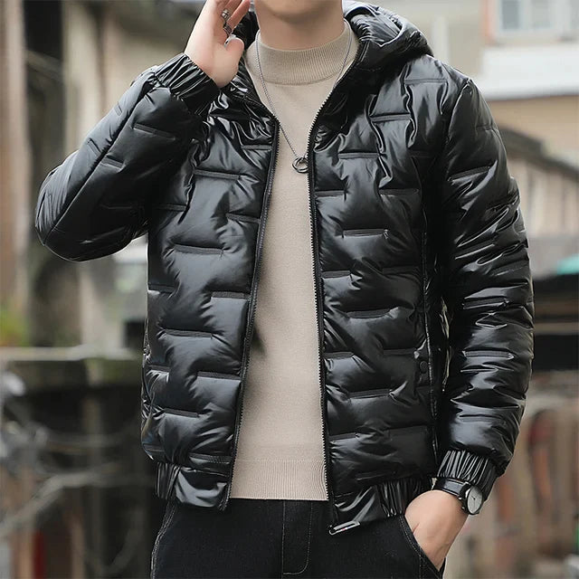Imported Metal Look Insulation Punched Men Jacket