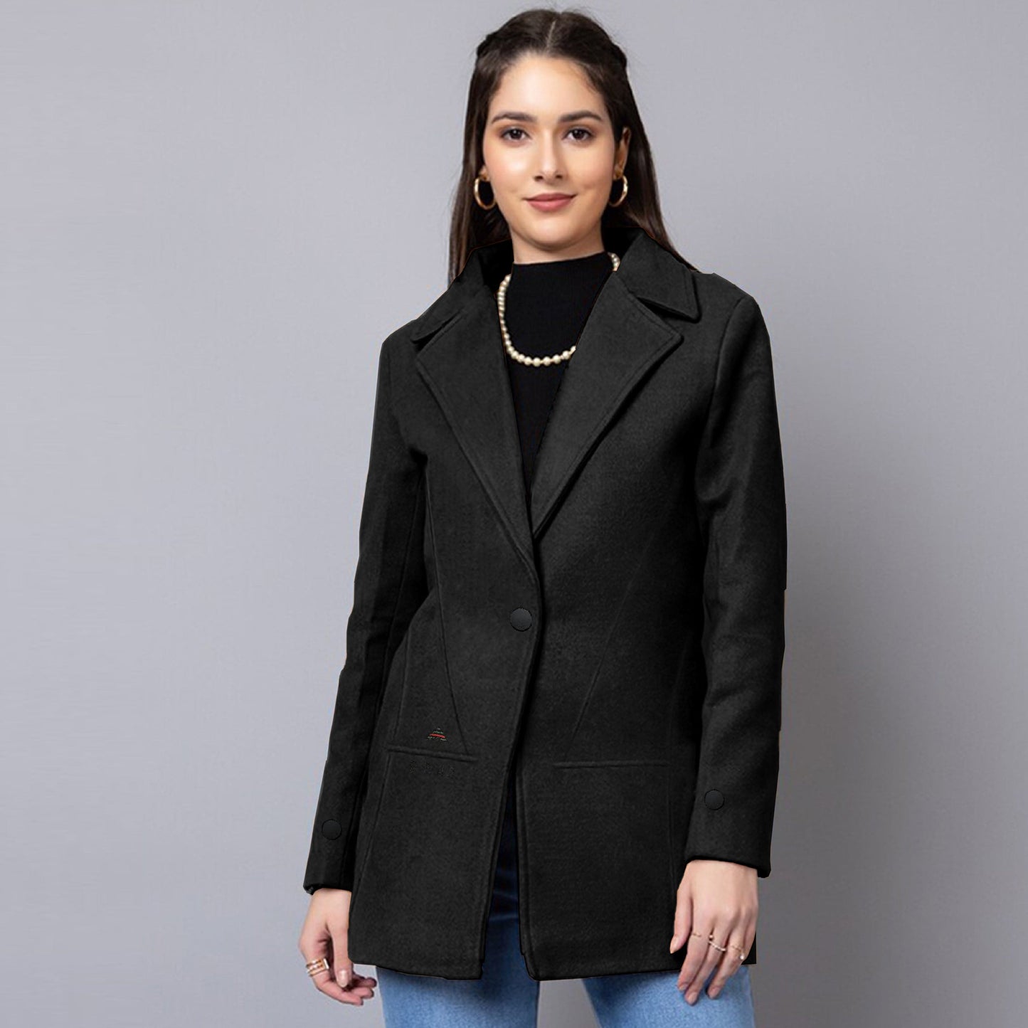 Jupiter Women Imported Woollen Trendy Long Coat