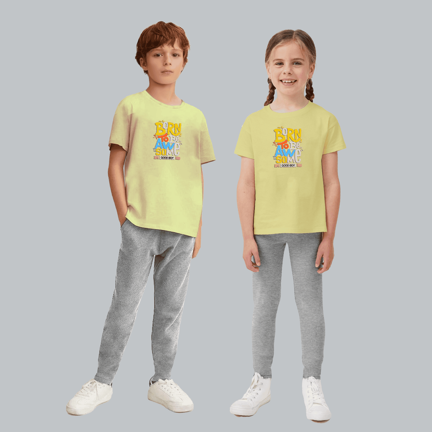 Jupiter Super Soft Kids Born To Be Awesome Twin Set 2-14 Years